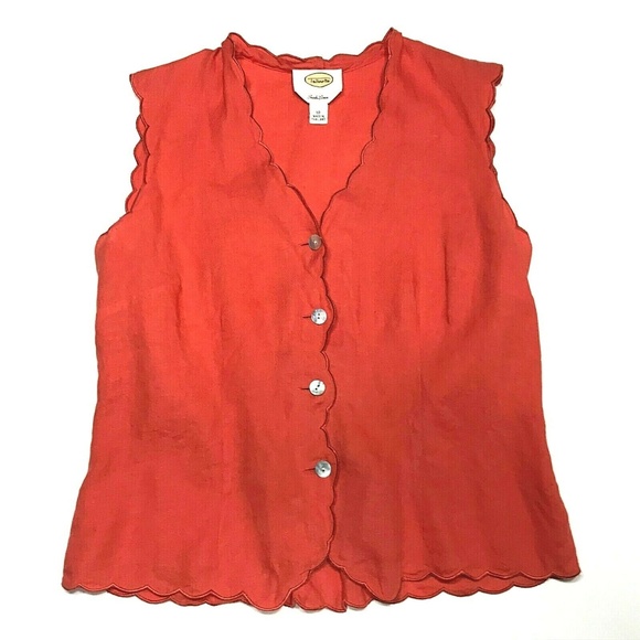 Talbots Tops - SOLD Talbots 10 Linen Sleeveless Blouse Top EUC